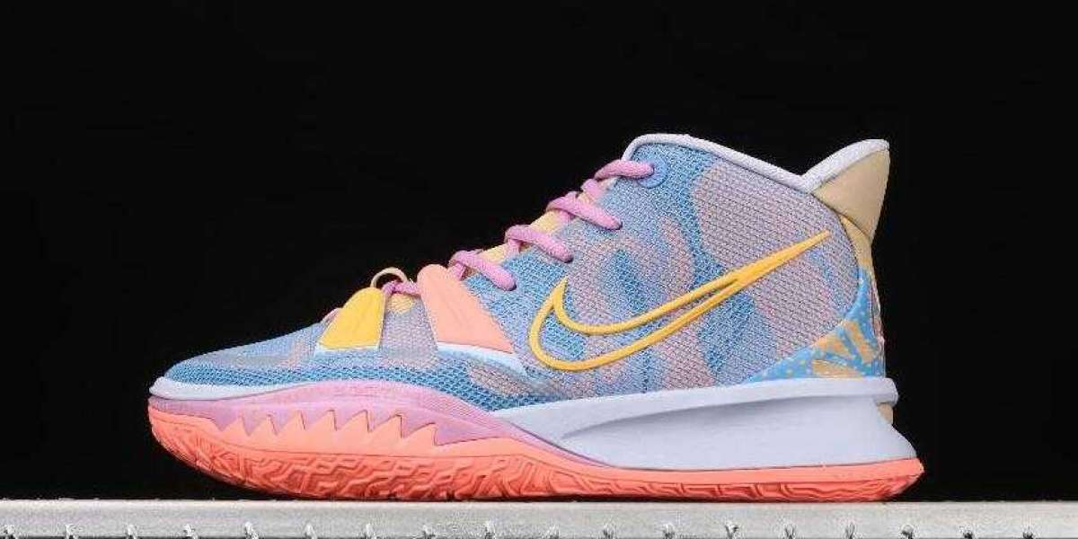 New Brand Nike Kyrie 7 Pink Lake Blue Yellow for Sale