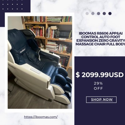 iBooMas R8606 APP&AI Control Auto Foot Expansion Zero Gravity Massage Chair Full Body Profile Picture