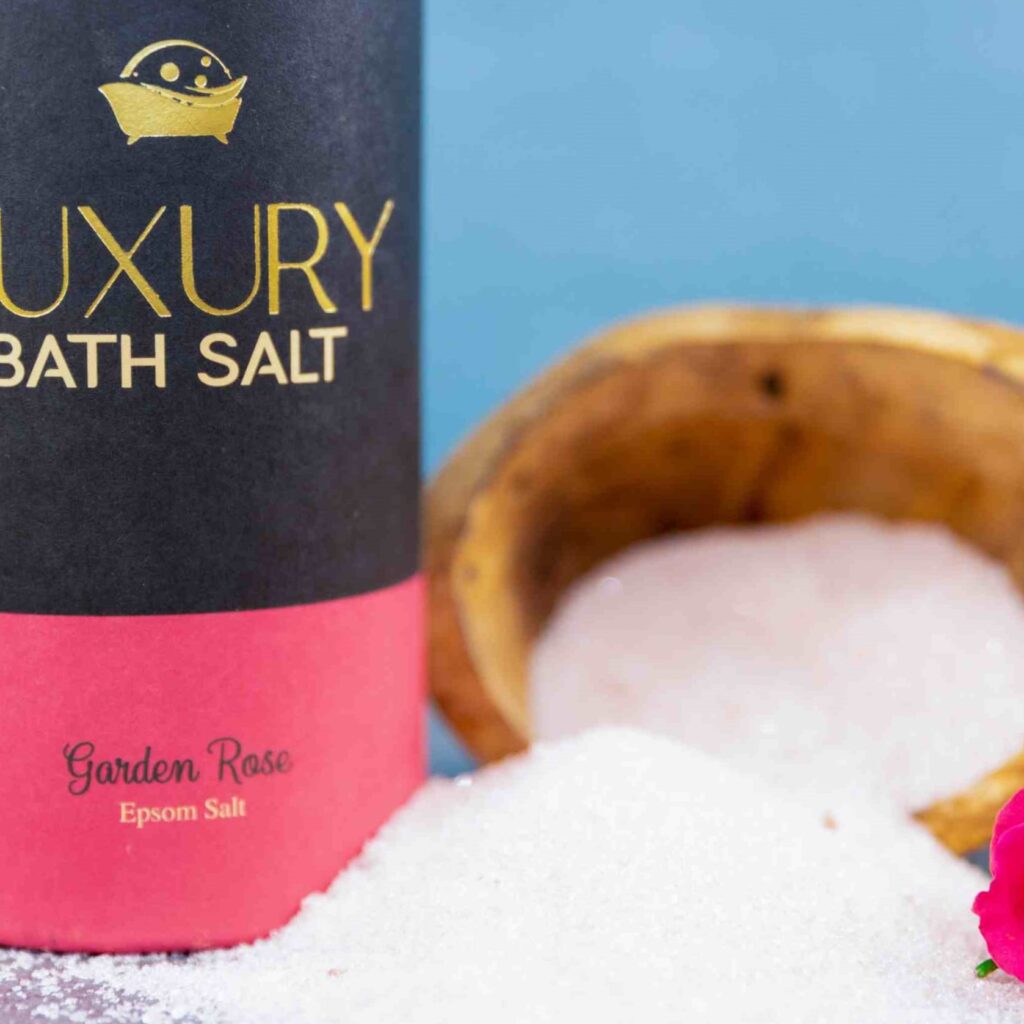 Relax with a therapeutic Epsom Salt Bath after a long day!