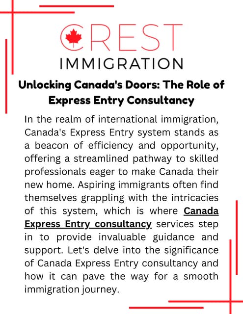 Unlocking Canada's Doors The Role of Express Entry Consultancy.pdf