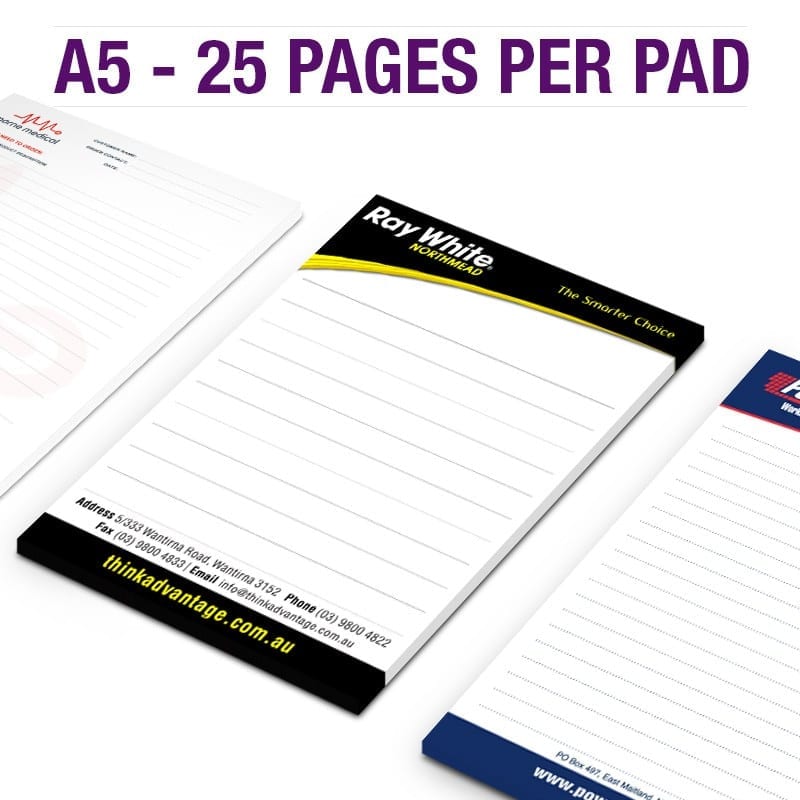 A5 Full Colour Custom Printed Notepad Business Advertising Stationary