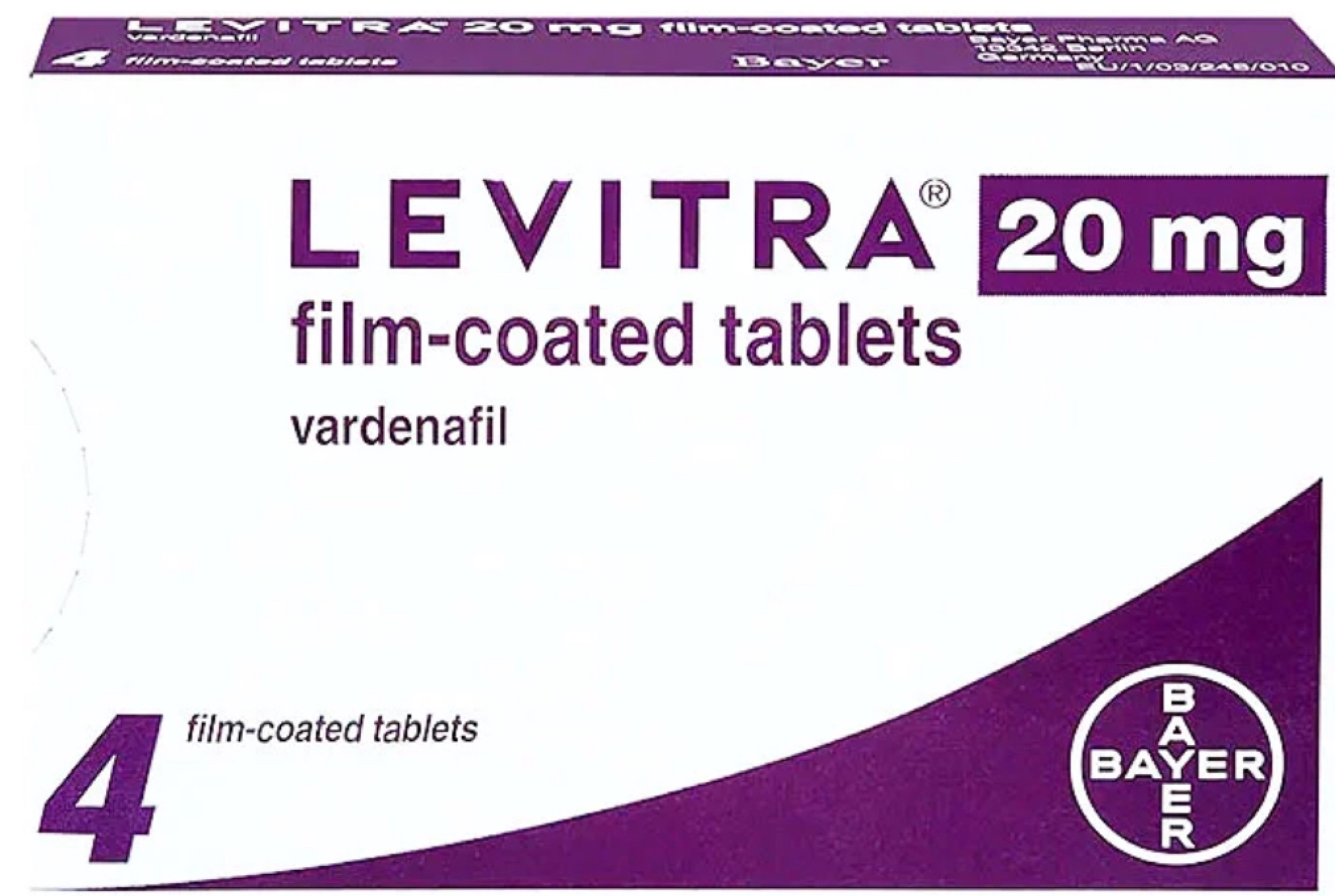 UK Levitra 20mg 4 tablets - MedSpotPK