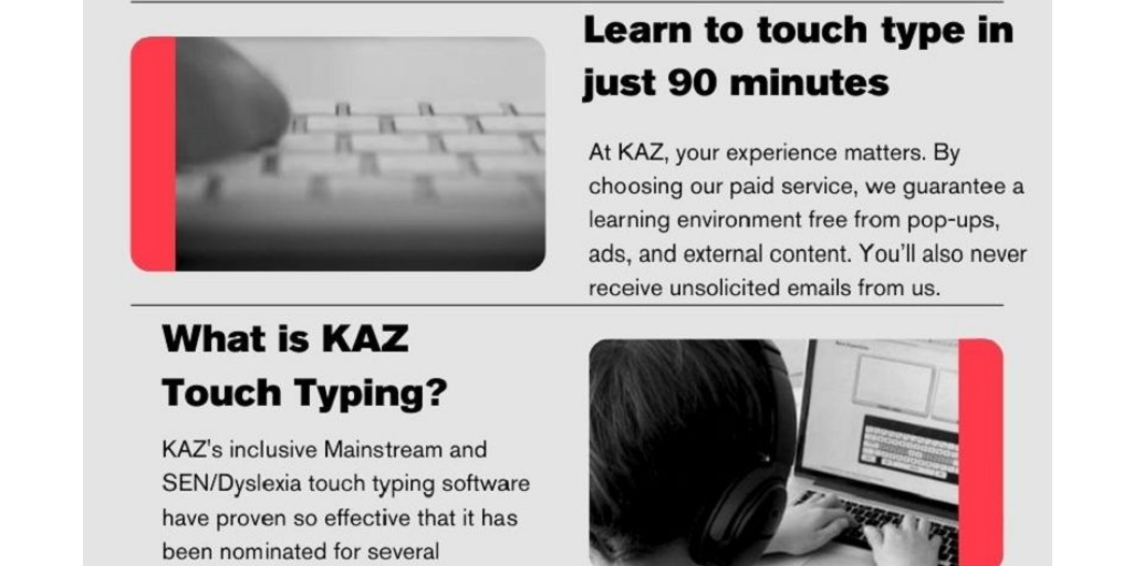 Free Typing Classes Online for Adults by Kaz Type - Infogram