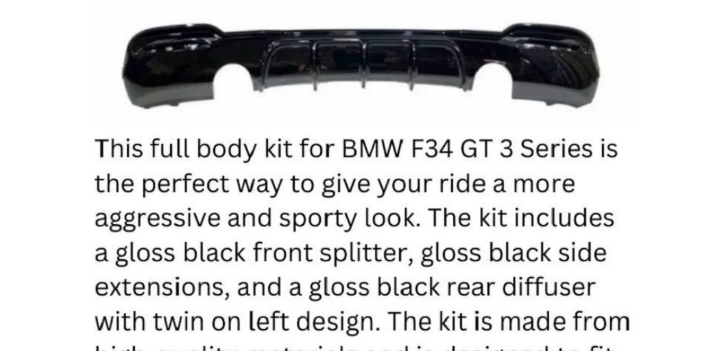 F34 GT Kit by STM STYLING - Infogram