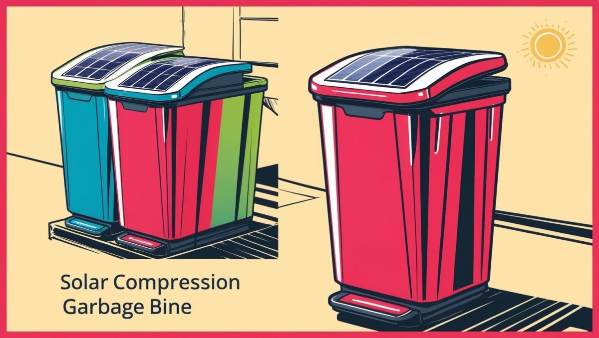 Reduce Waste Efficiently with a Solar Compression Garbage Bin – Tom Robots