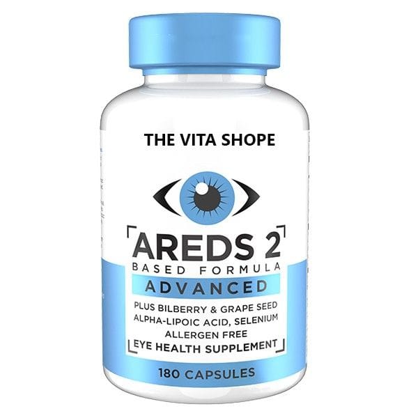 AREDS 2 Advanced Macular Support with Bilberry, Eye Vitamins for Vision Protection (180 Capsules) - The Vita Shope