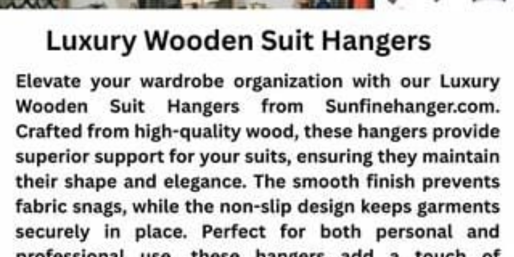 Luxury Wooden Suit Hangers