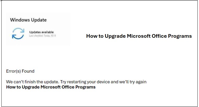 Upgrading Microsoft Office Programs - Get Fixed
