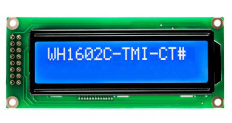 WINSTAR WH1602C-TMI-CT#, 16x2 Character LCD, STN Negative Blue, LED, White | WH1602C-TMI-CT# | HT204514 | Halltronics