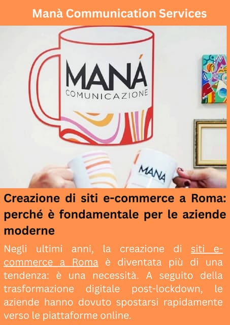 Creazione di siti e-commerce a Roma: perché è fondamentale per le aziende moderne | PDF