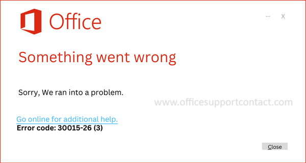 30015-26 (3) Office 365/2021 Update Error - Steps to fix