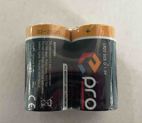 E-Pro Alkaline Battery 1.5V Zinc-Manganese 12000mAh LR20 | BTRS-4 | ET28407940 | Enrgtech LTD