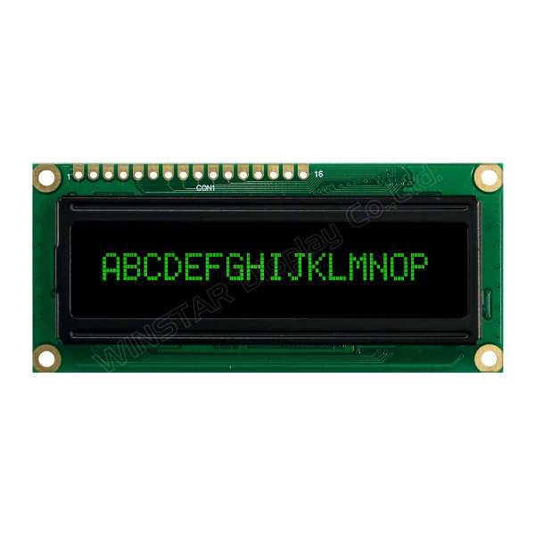 WINSTAR WEH001601BGPP5N00000, OLED CHARACTER 16X1 GREEN 2.25" | WEH001601BGPP5N00000 | HT196187 | Halltronics