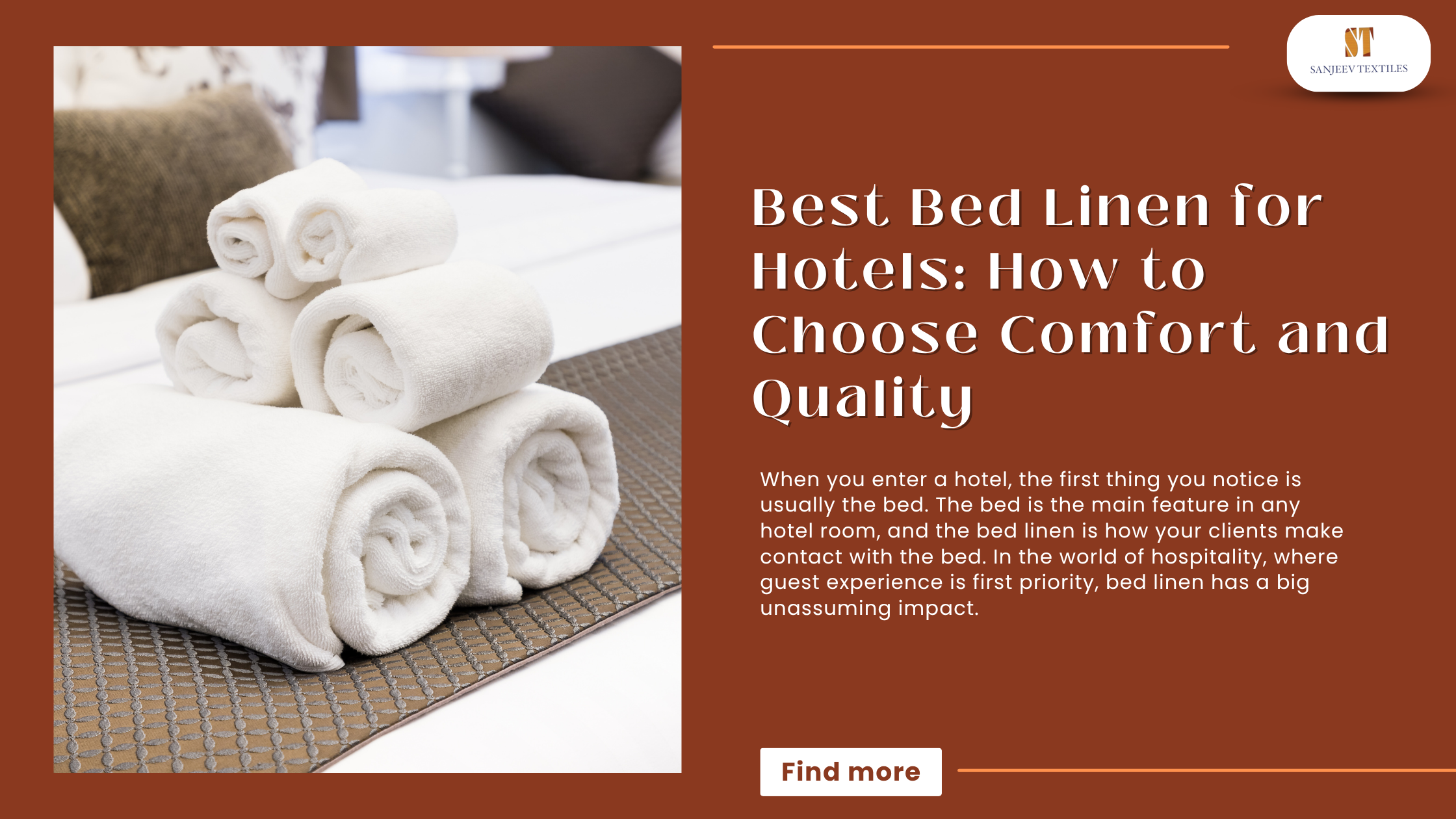Bed Linen for Hotels | Sanjeev Textiles