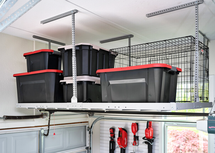 Affordable Overhead Garage Storage Racks for Small Garages